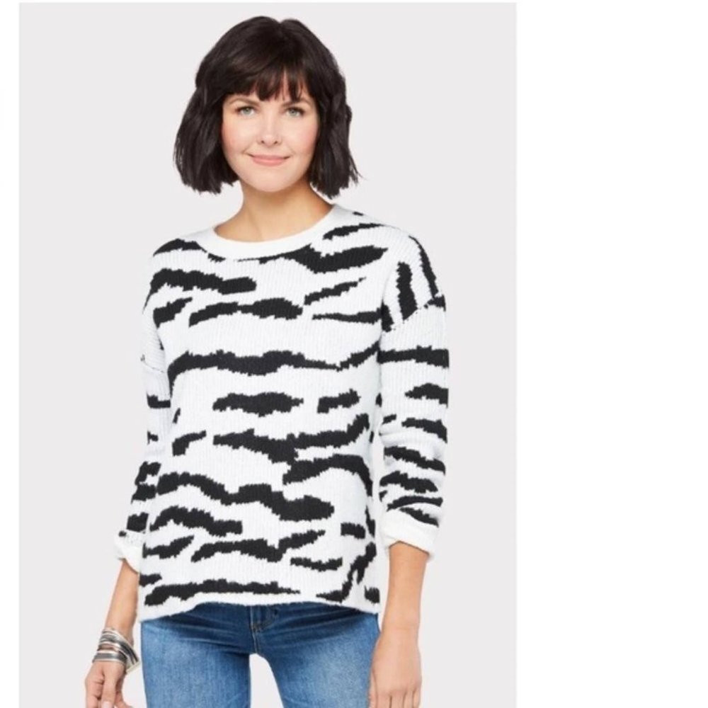 John + Jenn Zebra Pattern Sweater